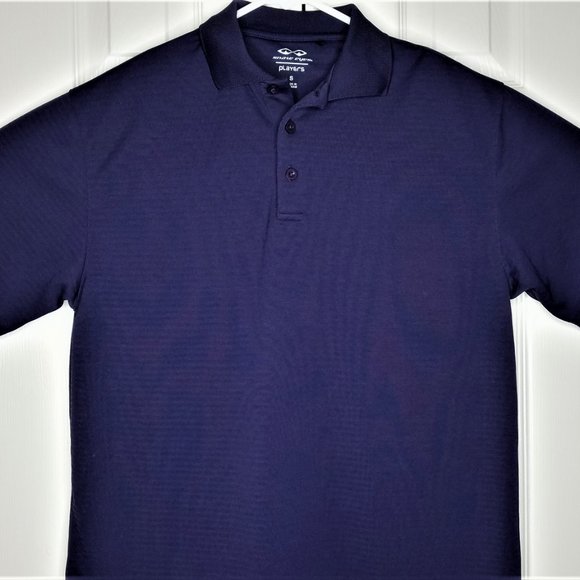 Snake Eyes Players Men's Super Lightweight Blue Polo Golf Shirt sz Small - Picture 2 of 3